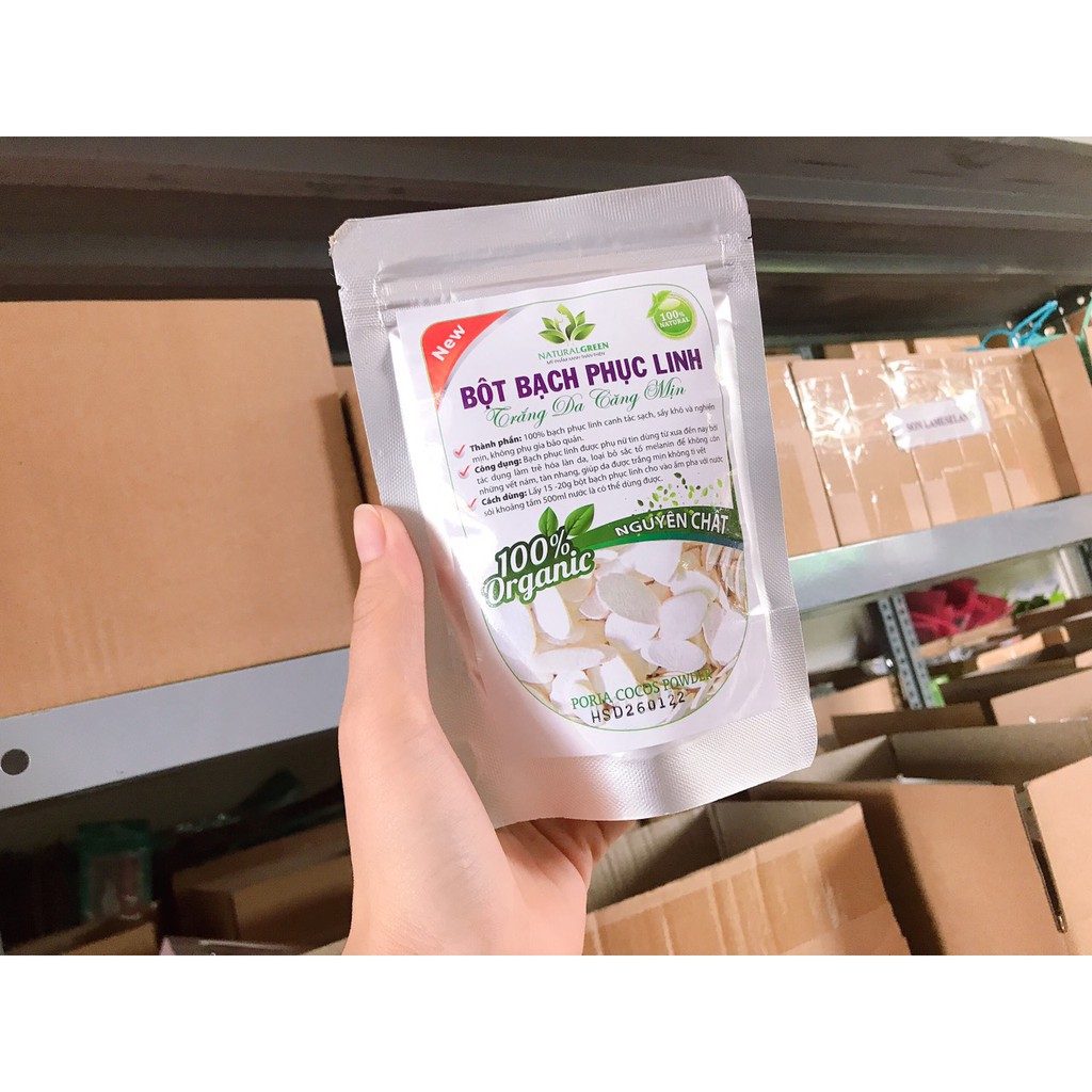 ( Nguyên chất 100% ) Bột Bạch Phục Linh mờ nám, tan đốm nâu, trắng da , se khít lỗ chân lông, lão hóa da