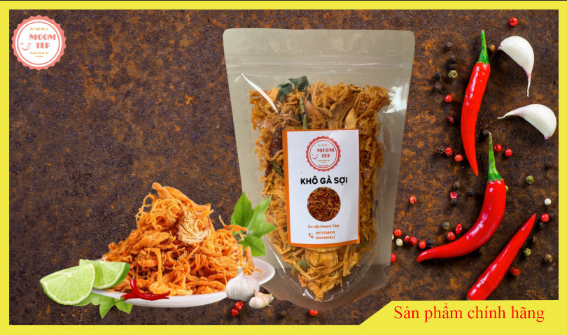 300g Đồ ăn vặt Hà Nội Khô gà lá chanh chuẩn vị truyền thống thơm ngon mê ly - MẸ TÉP SHOP