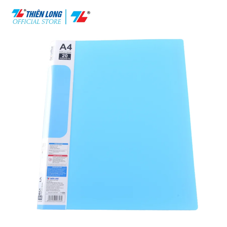 Bìa nhựa nhiều lá thiên long khổ a4