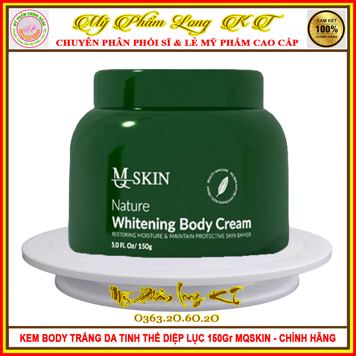 [MQSKIN]BÁN CHẠY KEM DƯỠNG TRẮNG MỊN DA CHĂM SÓC DA BODY TINH THỂ DIỆP LỤC MQ SKIN - MỸ PHẨM MQSKIN