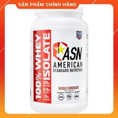 BỘT TĂNG CƠ CHO NGƯỜI TẬP GYM: ASN 100% WHEY PROTEIN ISOLATE - VỊ DOUBLE CHOCOLATE DỄ UỐNG