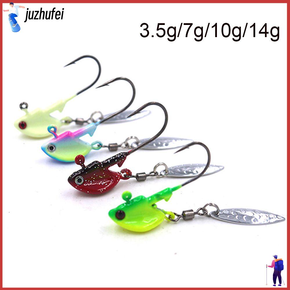 1 PC 3.5 Gam/7 Gam/10 Gam/14 Gam Hook Bass Giải Quyết Cứng Jig Head Crank Bait VIB Mồi Câu Cá Thìa Kim Loại