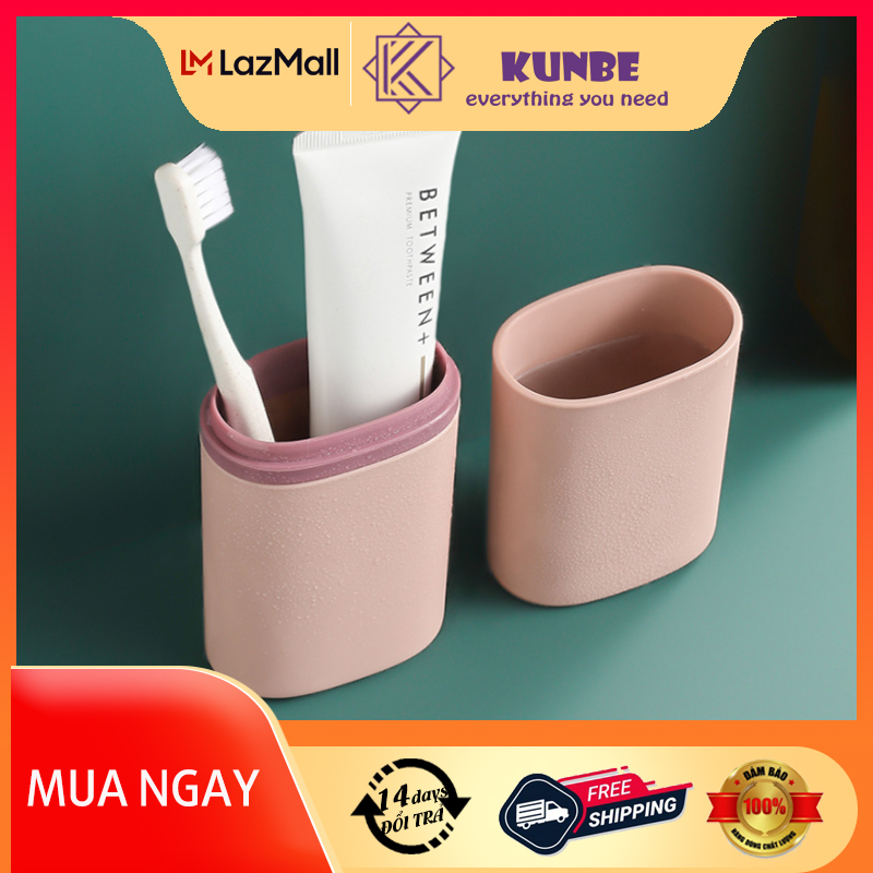 Hộp Đựng Bàn Chải, Kem Đánh Răng, Lược, Khăn Mặt KUNBE, Hộp Đựng Đồ Mang Đi Du Lịch Tiện Lợi Nhiều Màu Sắc