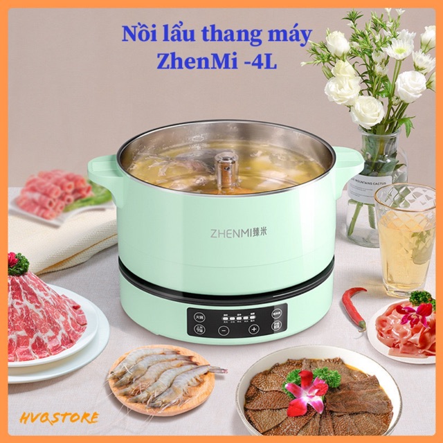 [Tiện Dụng ] Nồi Lẩu Thang Máy Thông Minh ZhenMi Dung Tích 4L