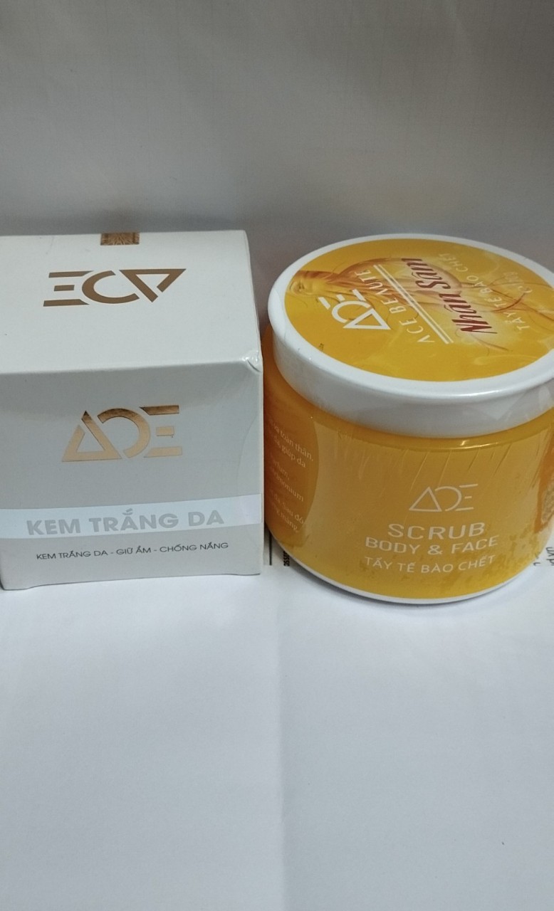 [HCM]Combo Kem Ace trắng da giữ ẩm 12g Tẩy tế bào chết 180g ( MUA 2 BỘ TẶNG 1 body bơ)