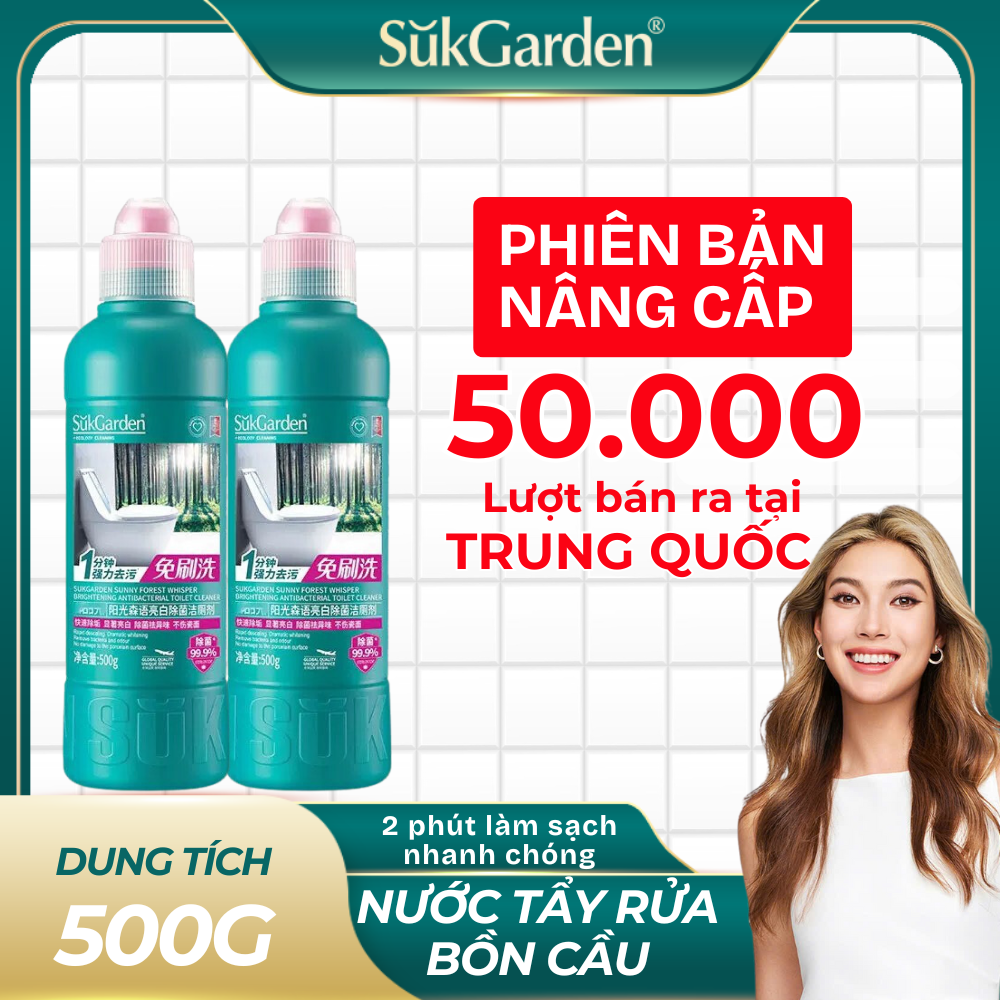 [SukGarden Chính Hãng] Nước Tẩy Rửa Bồn Cầu Sunshine Forest SukGarden 500g