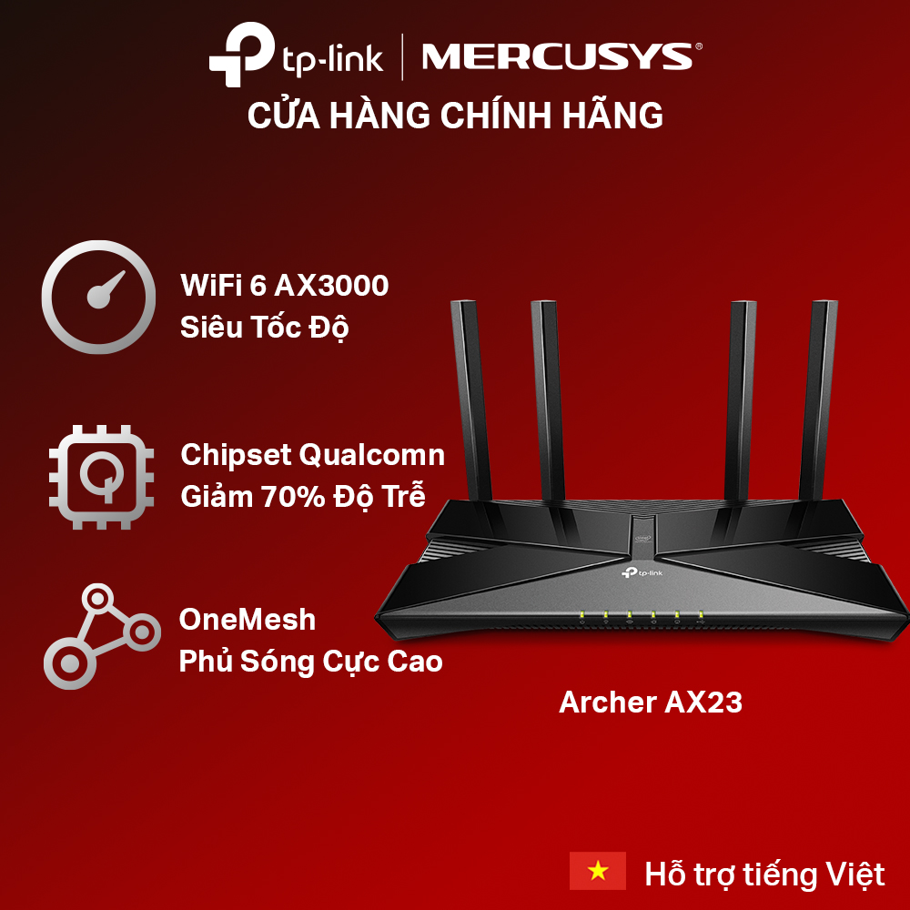 Bộ phát router wifi tp-link archer ax23 wifi 6 chuẩn ax1800