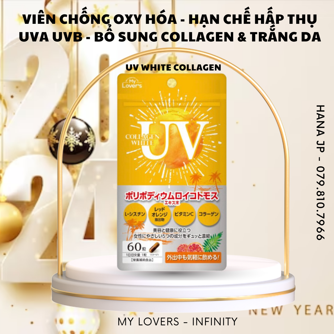 Viên uống chống nắng bổ sung collagen UV White My Lover’s 60 ngày