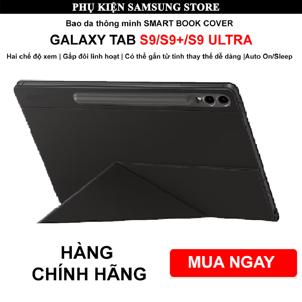 Bao da smart book cover samsung galaxy tab s9/s9+/s9 ultra - hàng chính hãng
