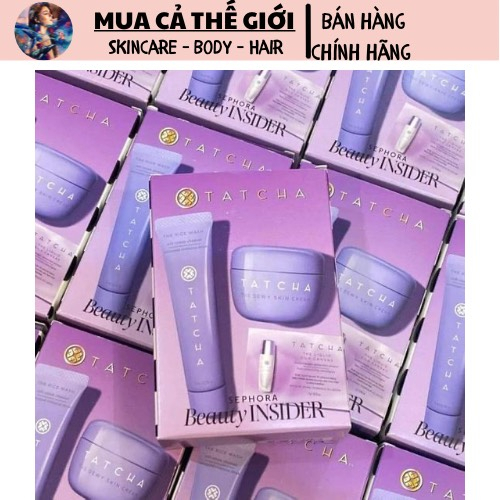 Set kem dưỡng da - sữa rửa mặt tatcha