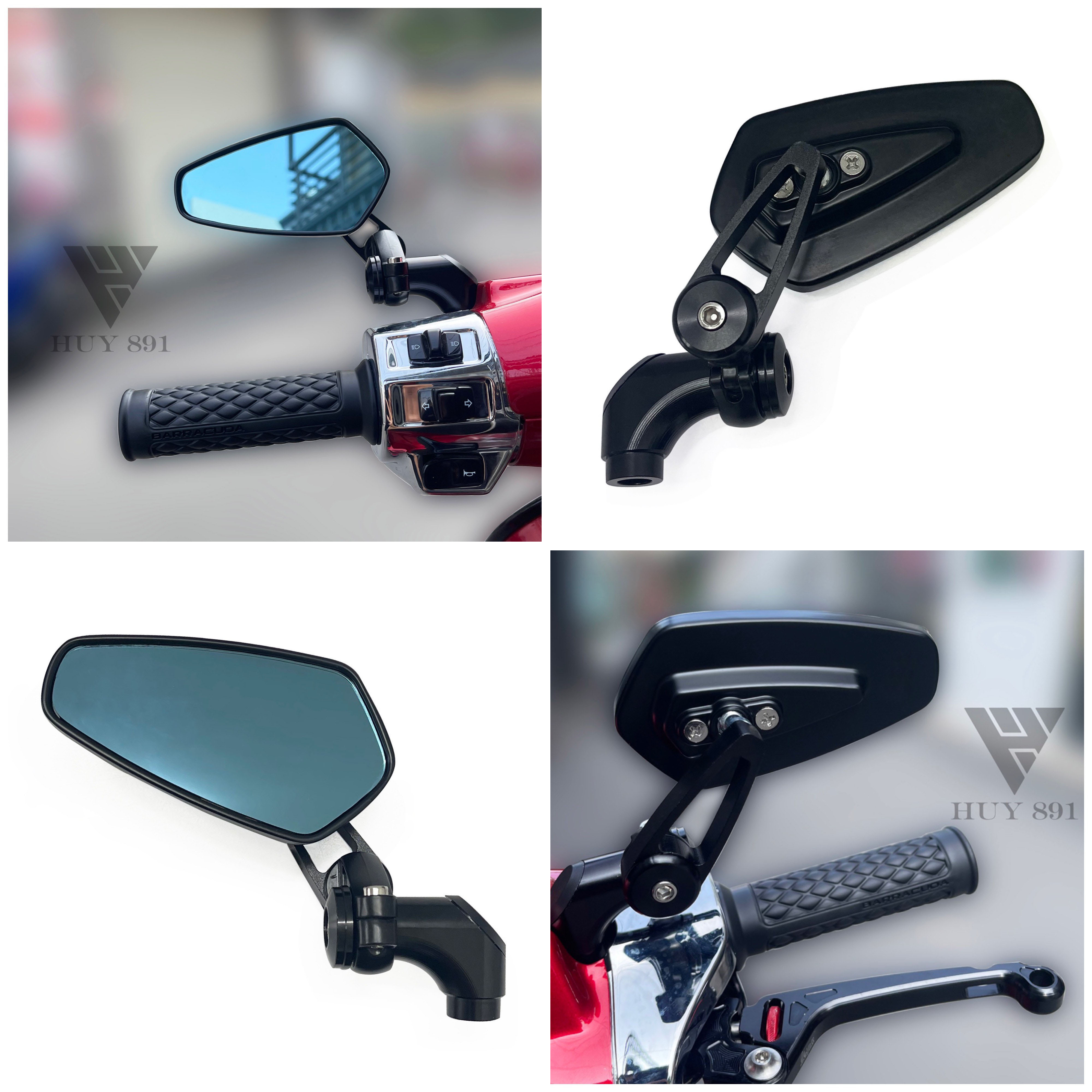 Kính CRG xanh cho xe Vespa, Yamaha, Honda