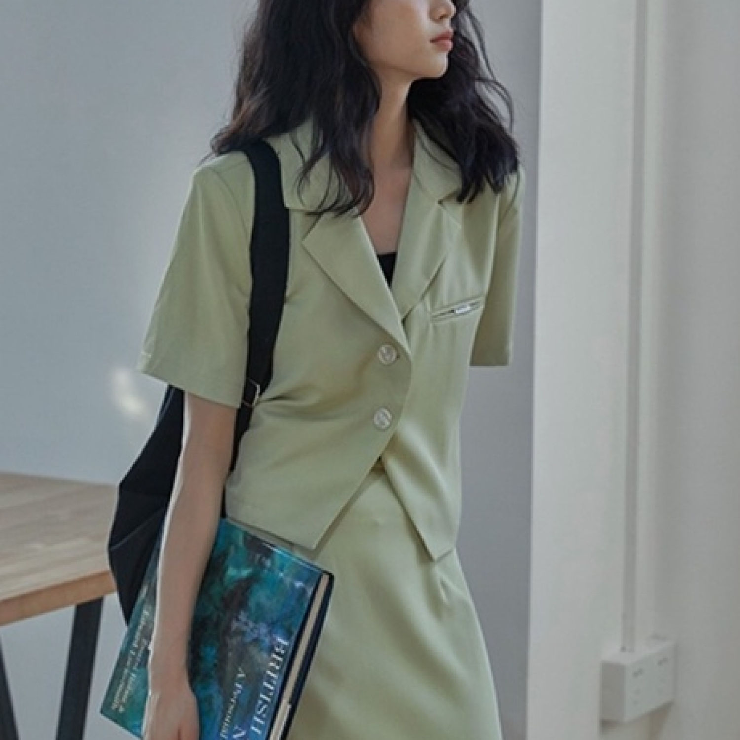 Blazer tay ngắn trẻ trυng SALOM - Katie Blazer