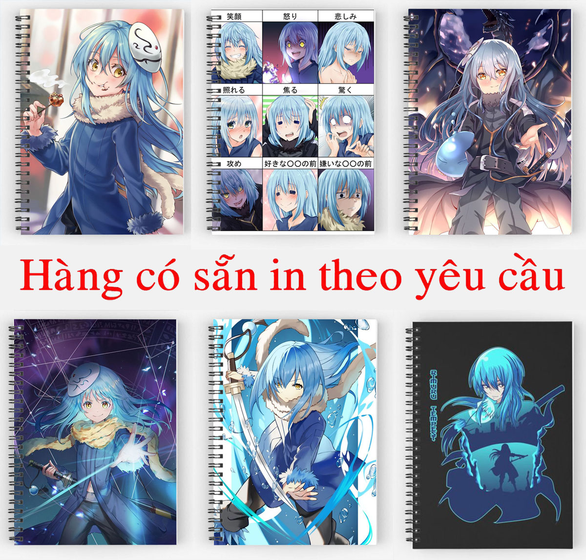 sổ tay Tensei Shitara Slime Datta Ken - Rimuru Tempest sổ gáy xoắn 200 trang