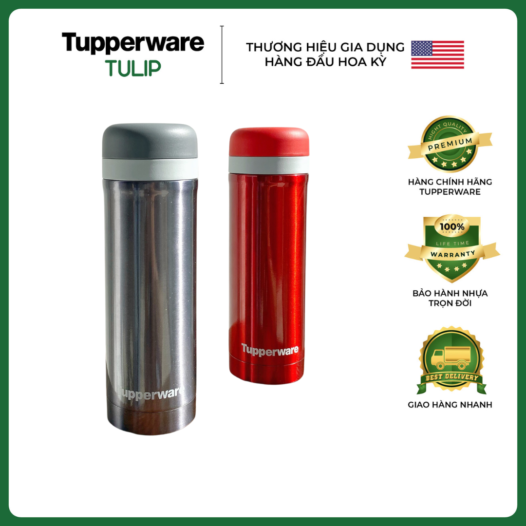 Bình Giữ Nhiệt Tupperware Có Ngăn Lọc Thermal 380ml - chính hãng
