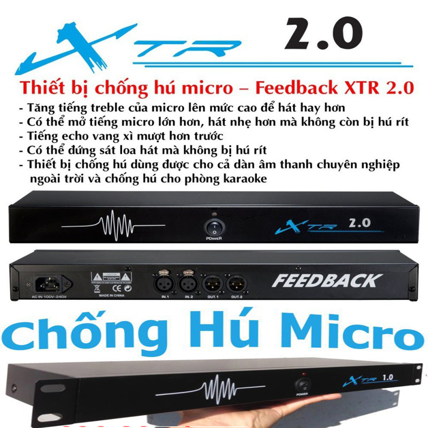 [HCM][MUA HÀNG TRỰC TUYẾN GIÁ TỐT] Thiết bị chống hú cho loa kéo  micro karaoke - Mua ngay Chống Hú Micro FeedBack XTR 2.0 chính hãng Là dòng sản phẩm chống hú tốt dễ dàng lắp đặt được anh em làm sự kiện tin dùng