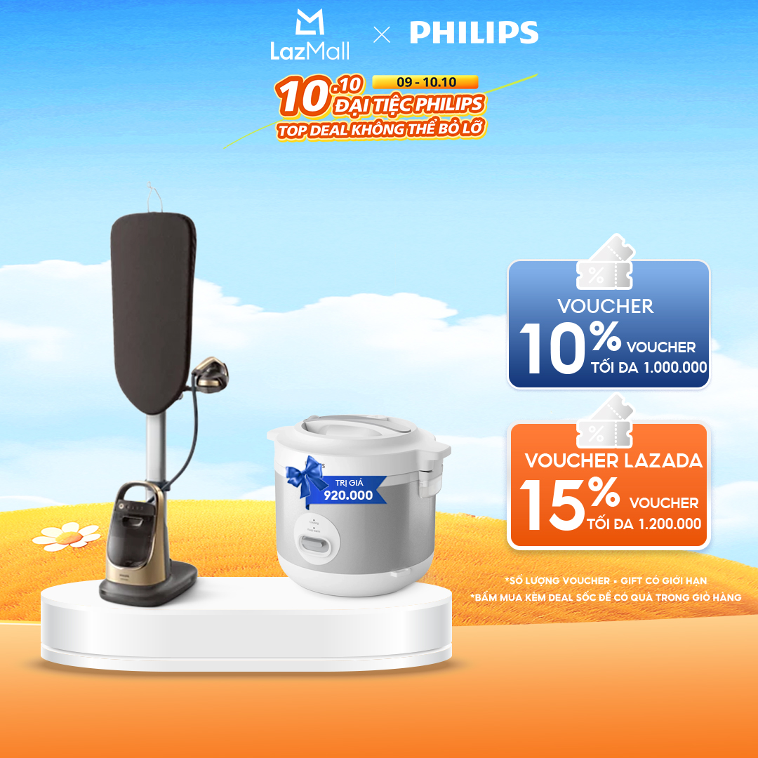 Bàn ủi hơi nước đứng Philips all in one AIS8540/60- Hàng Chính Hãng