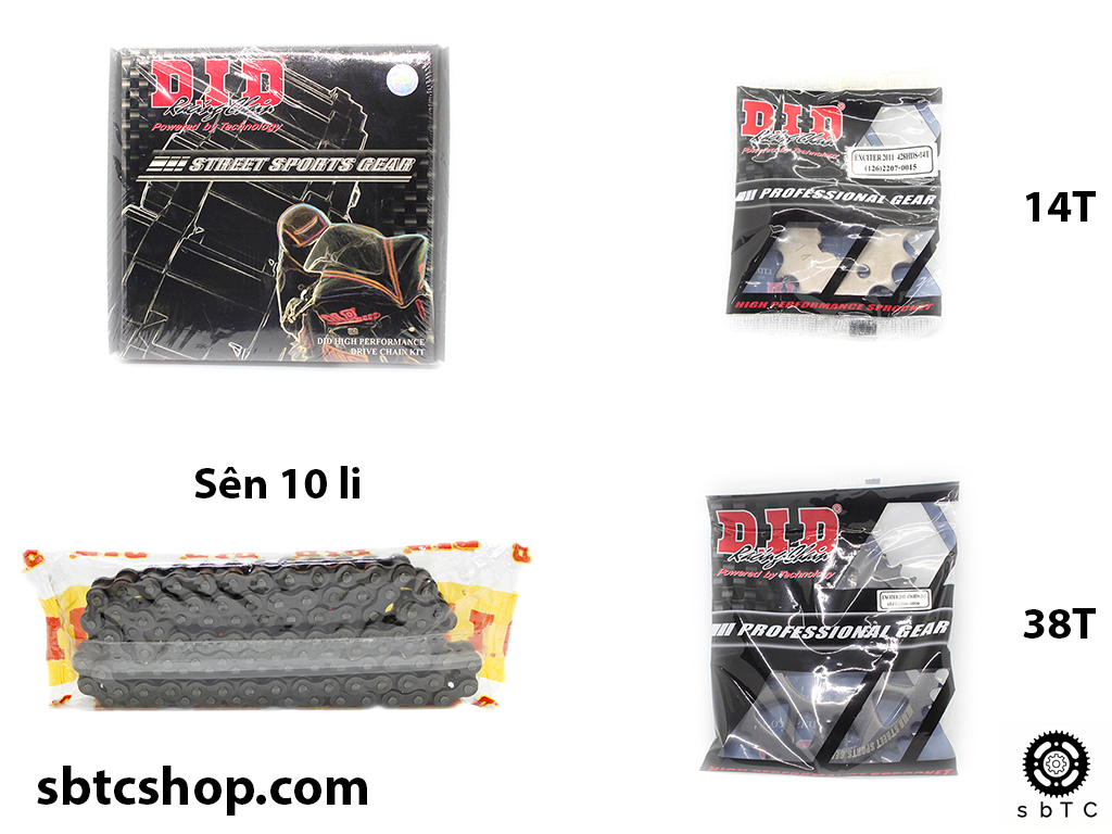 Nsd nhông sên dĩa did 10 li ly yamaha exciter 135 2011 trở lên chính hãng thái lan