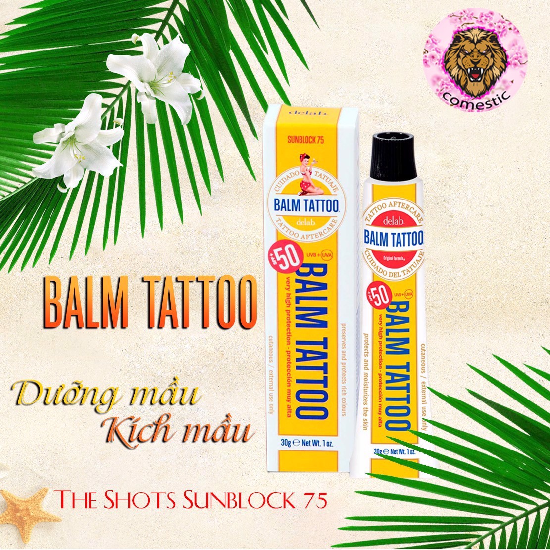 Dưỡng hình sau xăm Balm sunblock 30g