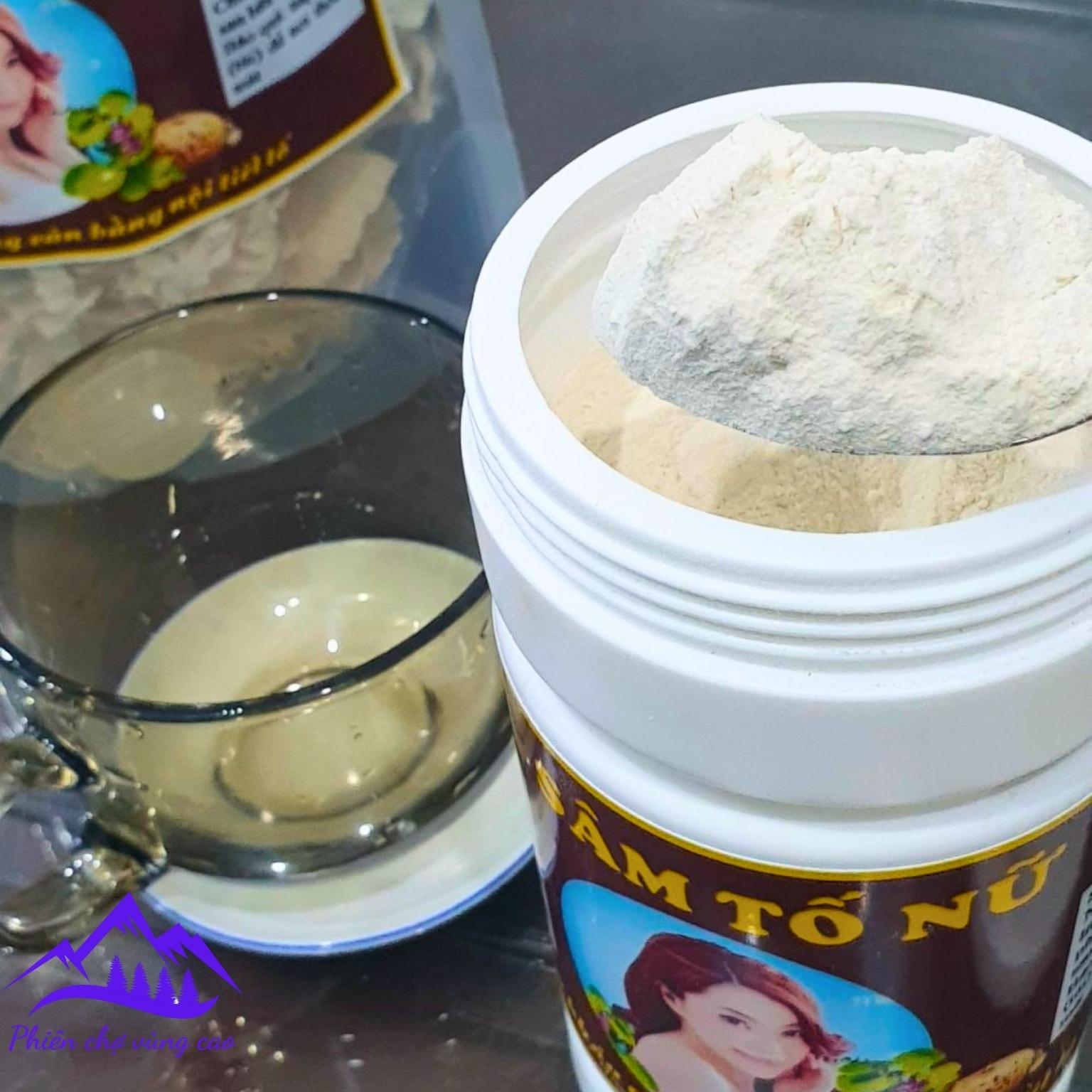 Bột sâm tố nữ nguyên chất tăng vòng 1 thượng hạng, bột củ sâm tố nữ thái lát khô sản sinh collagen, puecolazen, tăng cường nội tiết