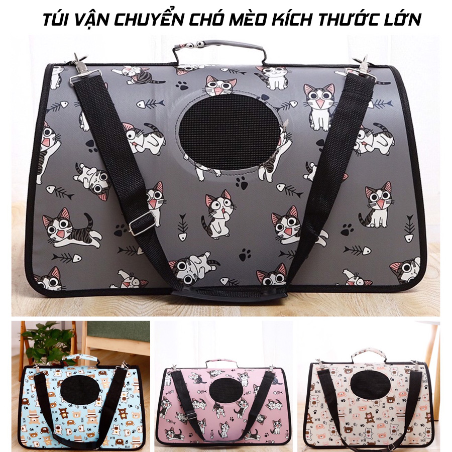 Túi vận chuyển chó mèo, nhựa bền đẹp an toàn túi chắc chắn
