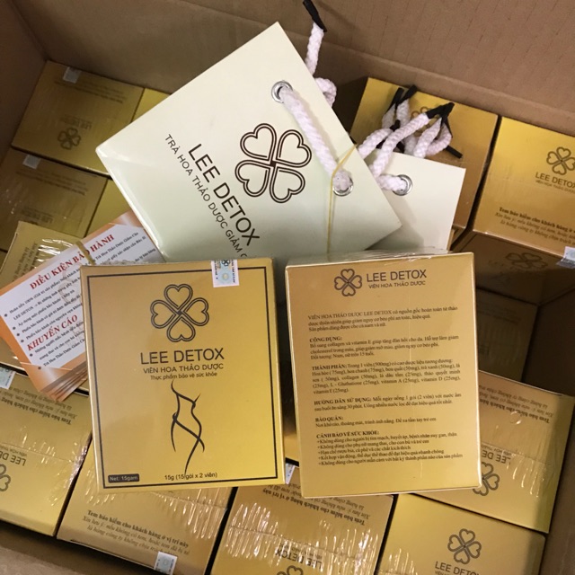 [HCM][30 viên] Trà Hoa Thảo Dược Giảm Cân Lee Detox - Trà hoa thảo dược - Lee detox - Tra thao duoc