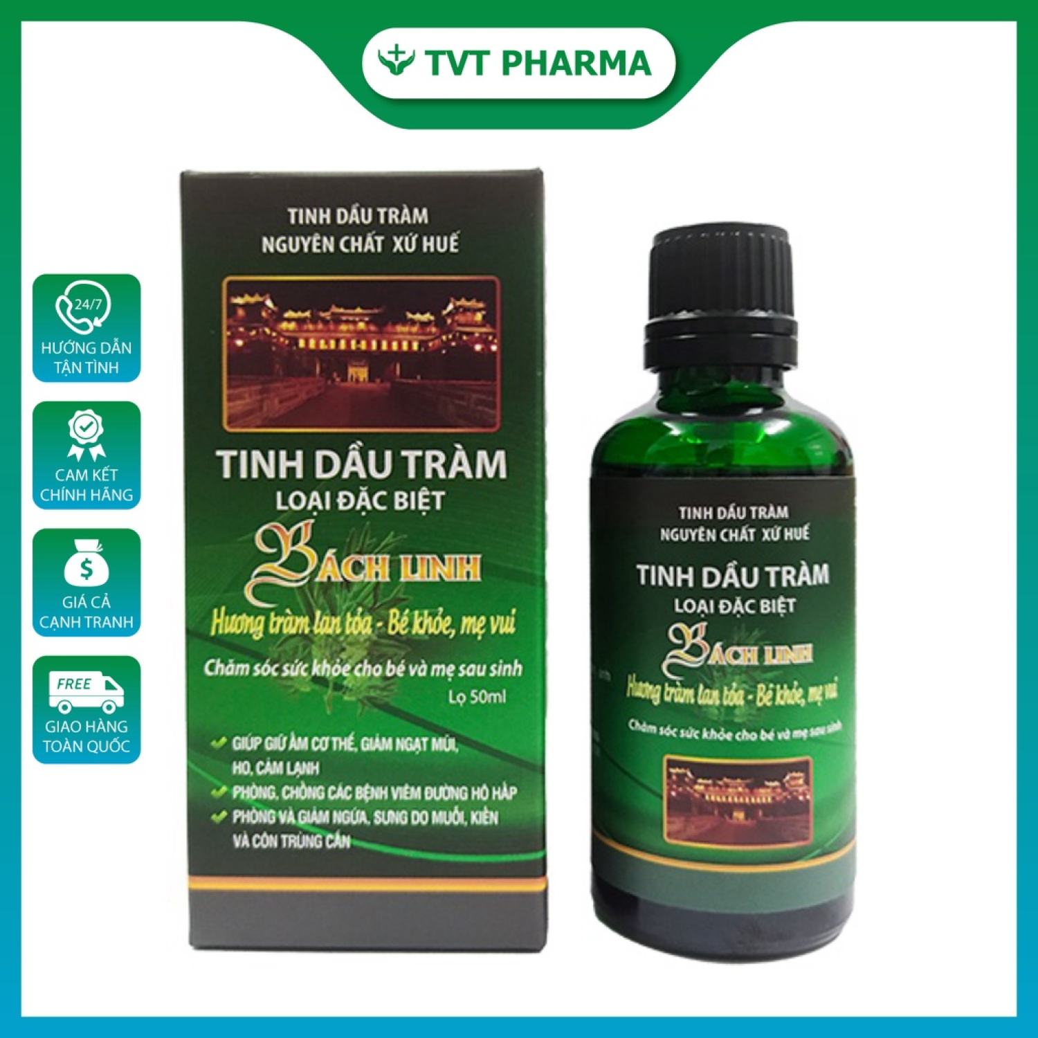 [ CHÍNH HÃNG ] Tinh Dầu Tràm Bách Linh Phòng Ngừa Cảm Lạnh, Mẩn Ngứa (50ml)