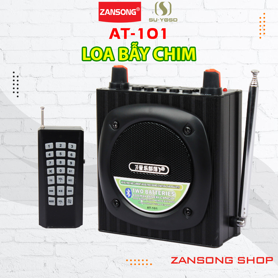 Loa bẫy chim trợ giảng bluetooth at101 at100 at108 điều khiển từ xa 2000m - bảo hành 6 tháng - zansong
