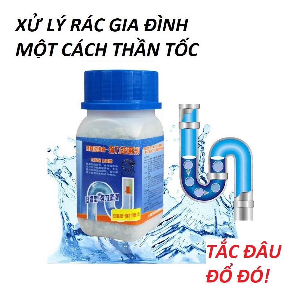 Combo 5 Chai Bột Thông Cống Thông Bồn Cầu Siêu Mạnh Thông Tắc Nhà Vệ Sinh Cống Tắc Dầu Mỡ