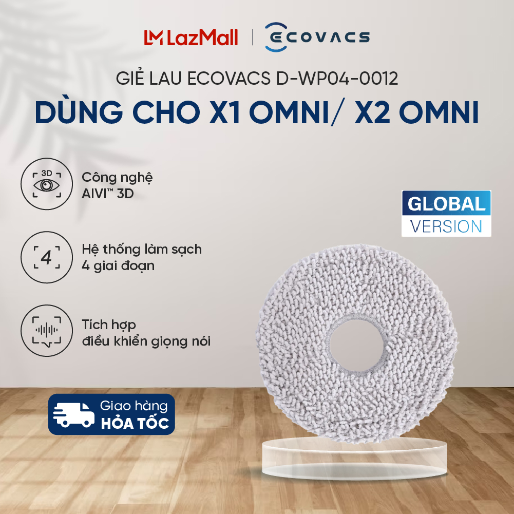 Giẻ lau Ecovacs DWP040012 dùng cho X1 OMNI / X1 TURBO/ T10 OMNI/ T20 OMNI/ X2 OMNI