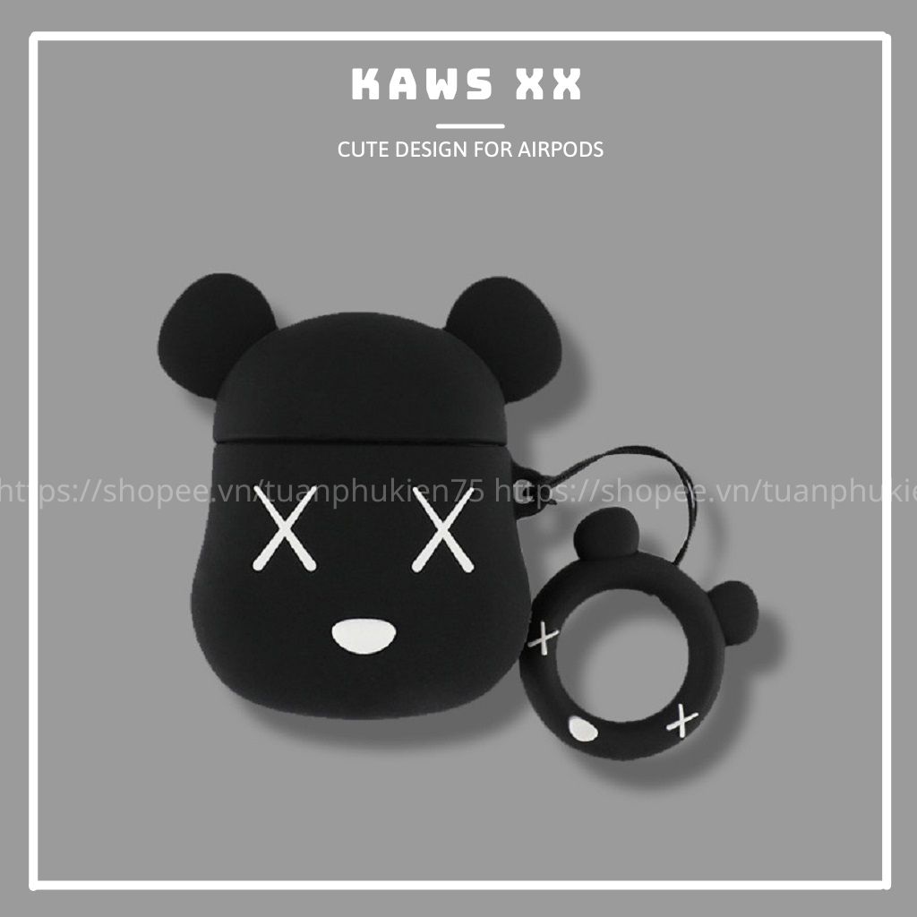 Airpods Case ⚡Freeship ⚡Model Bear brick Cho Tai Nghe Không Dây Airpods 1/2/i12 - Châts Case Store