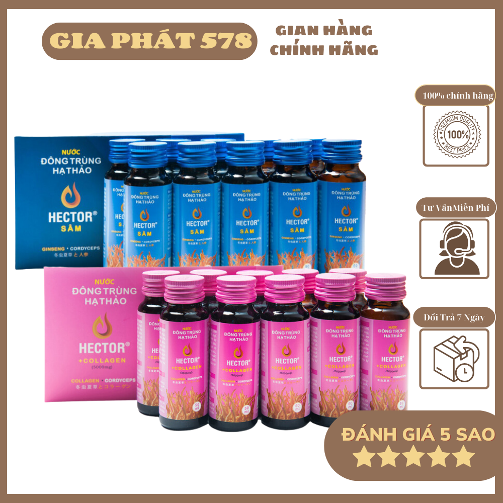 Nước Đông Trùng Hạ Thảo Hector Collagen và Hector Sâm