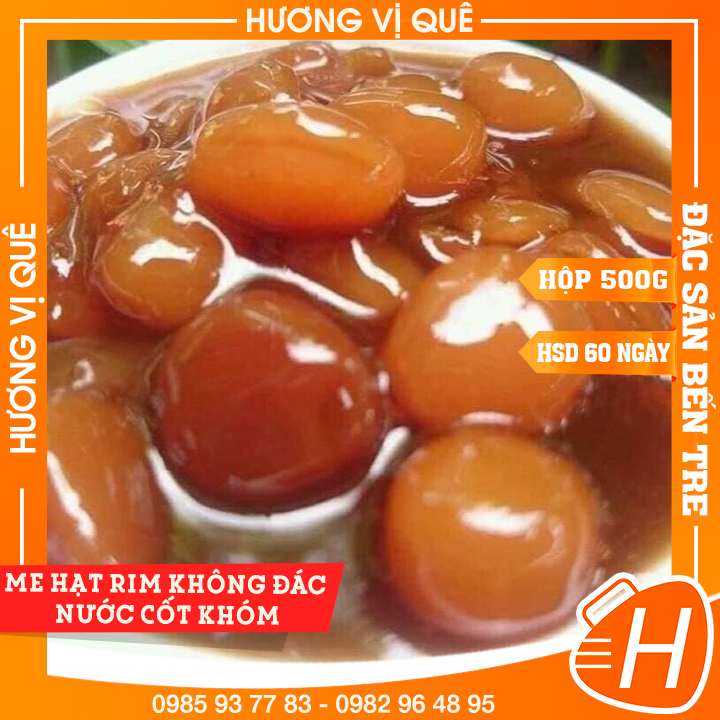 Hạt Me Rim Không Đác Nước Cốt Khóm - Hủ 500g - Đặc Sản Bến Tre