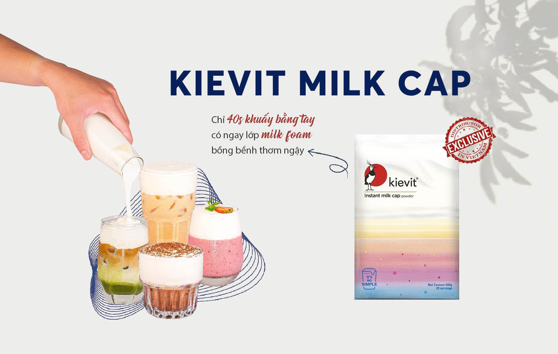 Bột Milk Foam (Milk Cap - Kievit) 500 g