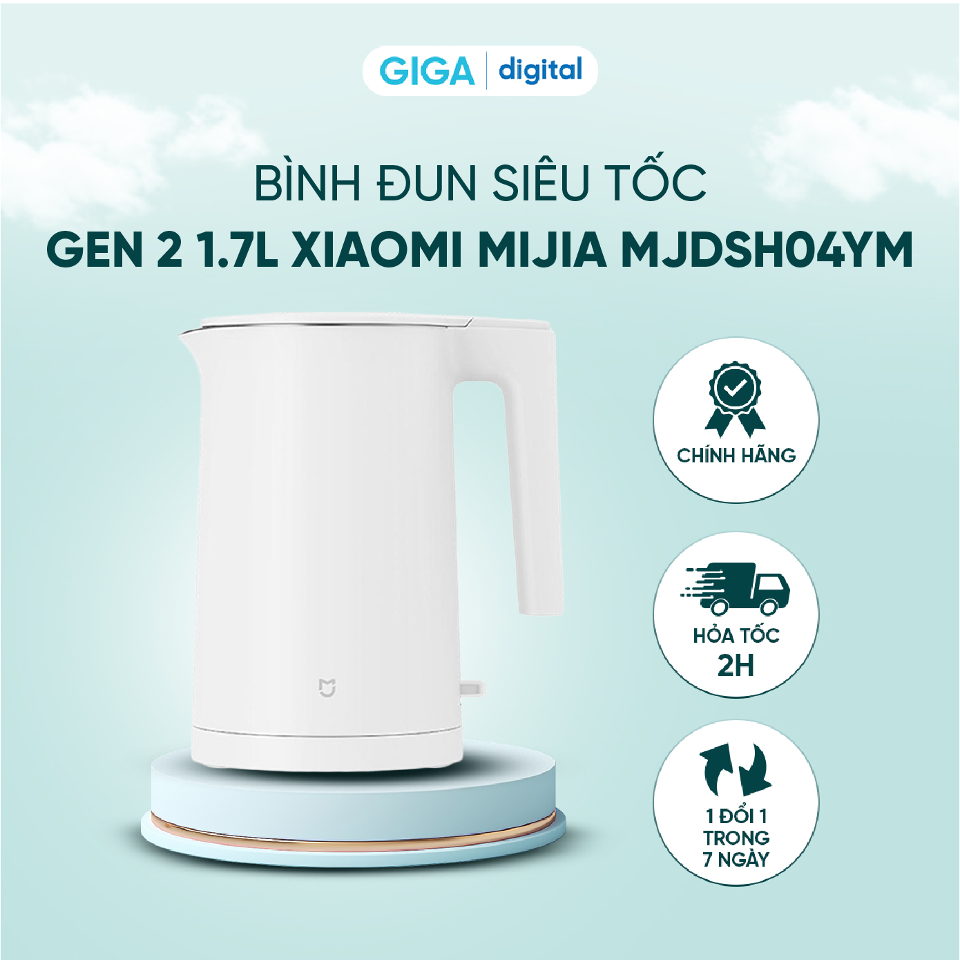 Ấm Bình Đun Siêu Tốc Gen 2 1.7L Xiaomi Mijia Mjdsh04Ym 