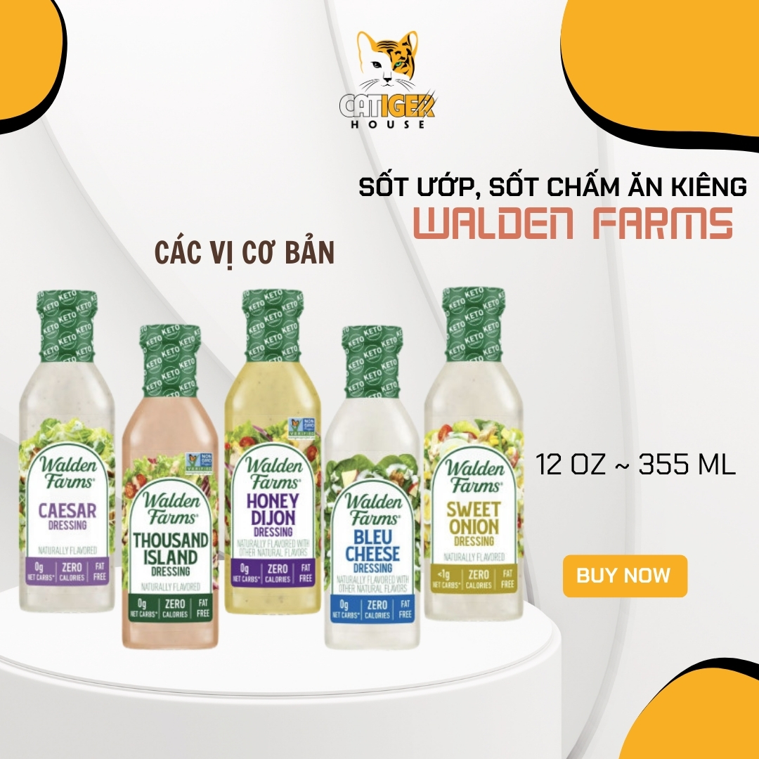 Sốt salad walden frams 12oz sốt salad ăn kiêng không đường, không calo