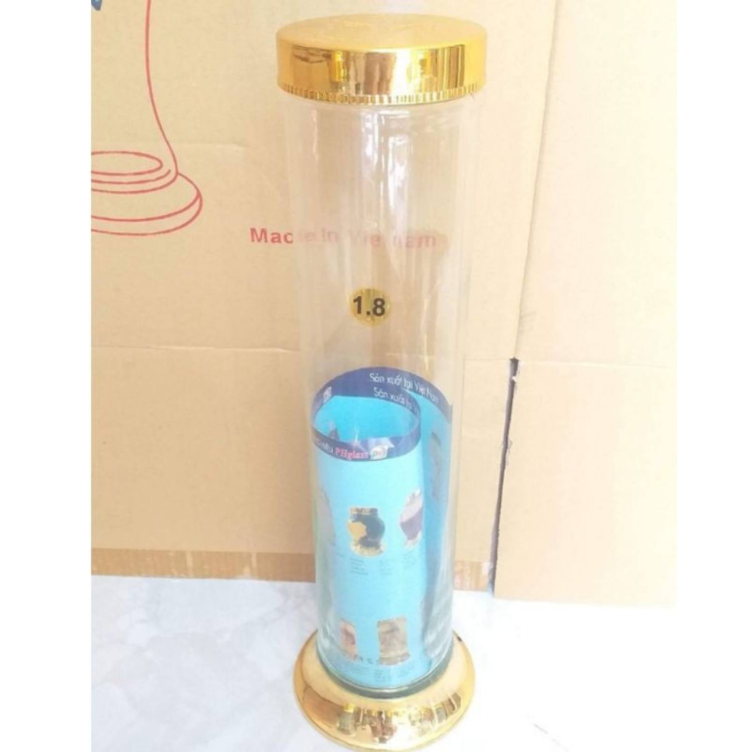 Bình ngâm rượυ sâm thủy tinh cao cấp phú hòa 1,8 lít