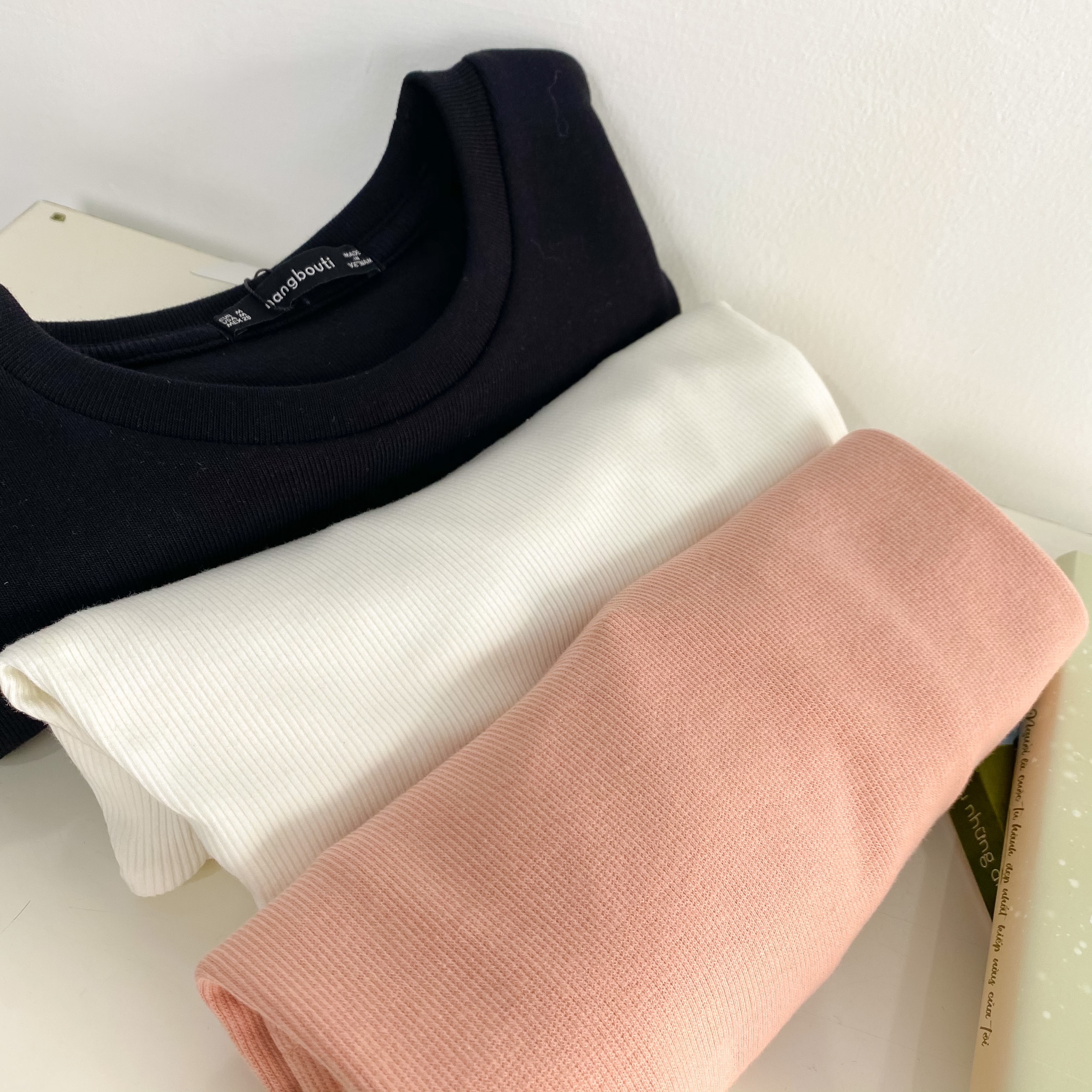 Áo thun basic thun gân - a20436