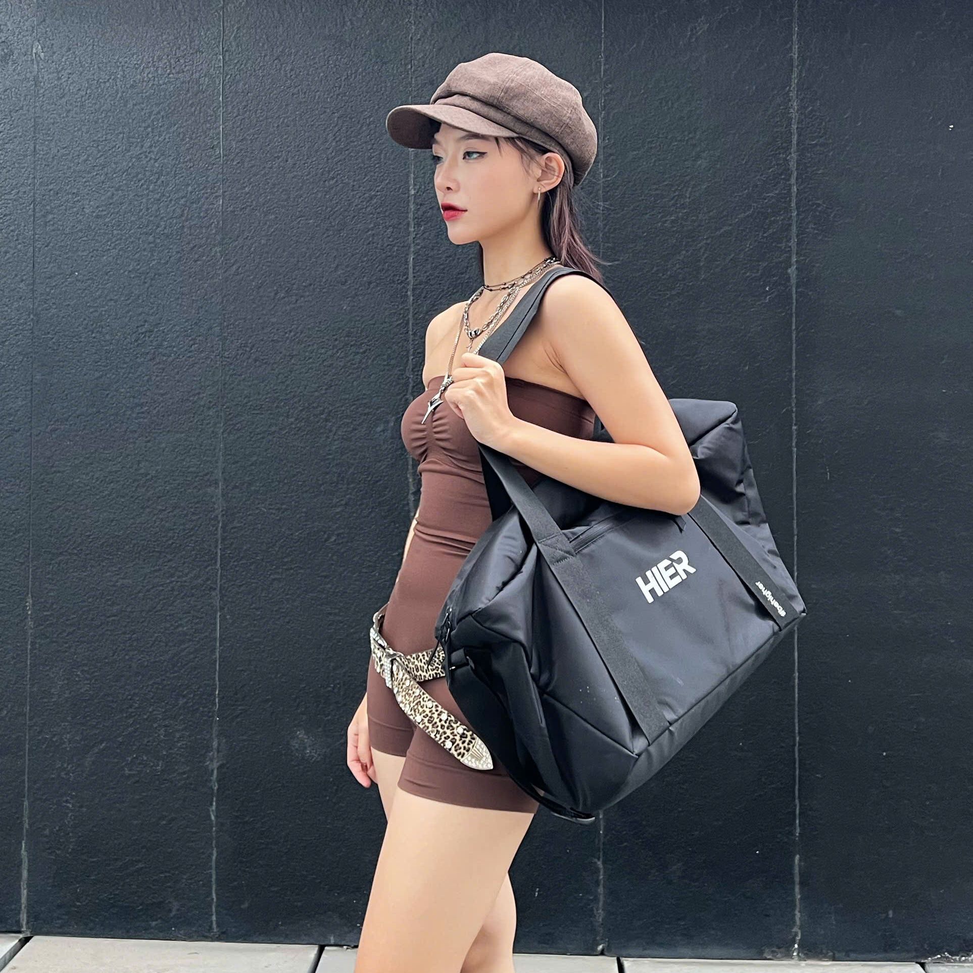 Túi Tote Nữ Tập gym picklebal Thời Trang chính hãng Hier Training Bag có ngăn giày riêng chống nước