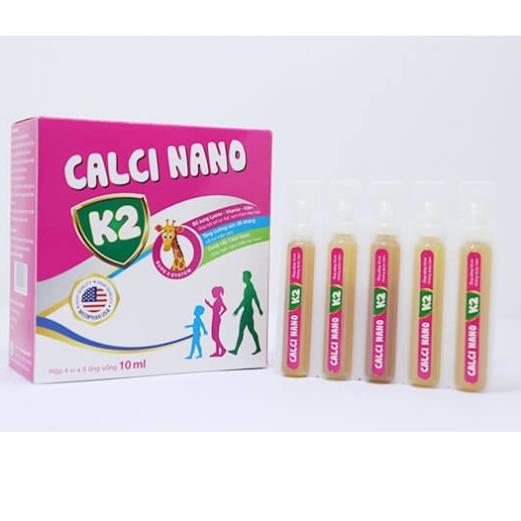 Calci Nano K2 Bổ sung canxi và vitamin chống loãng xương, còi xương, phát triển chiều cao