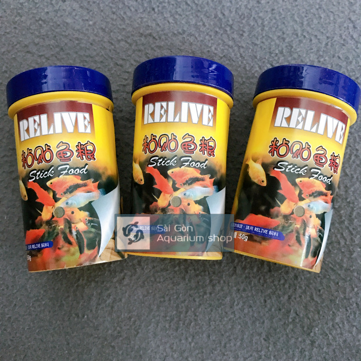 3 hủ Thức Ăn Dán Kính, Thành Hồ Relive 1 hủ 50g Cho Hồ Cá Cảnh