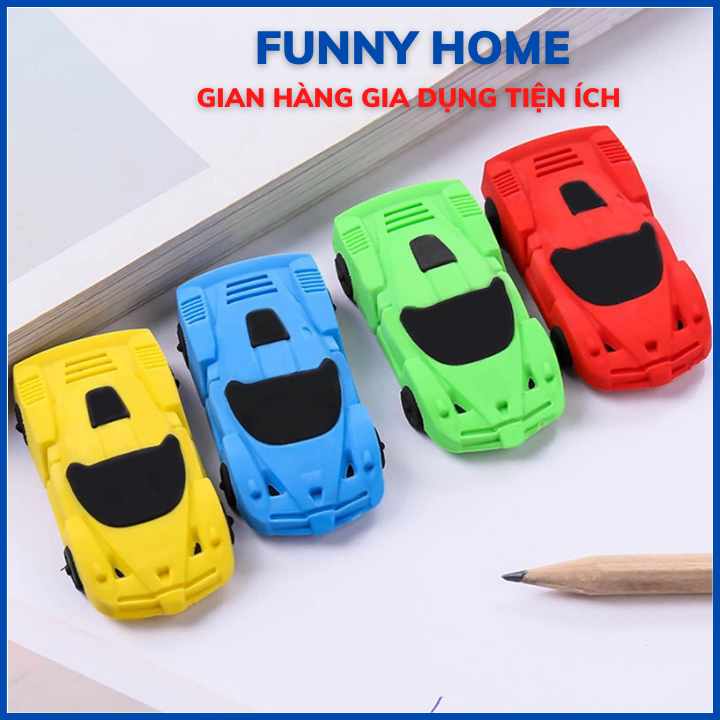 Cục tẩy, gôm hình ô tô, tẩy bút chì dễ thương cho bé Funny Home