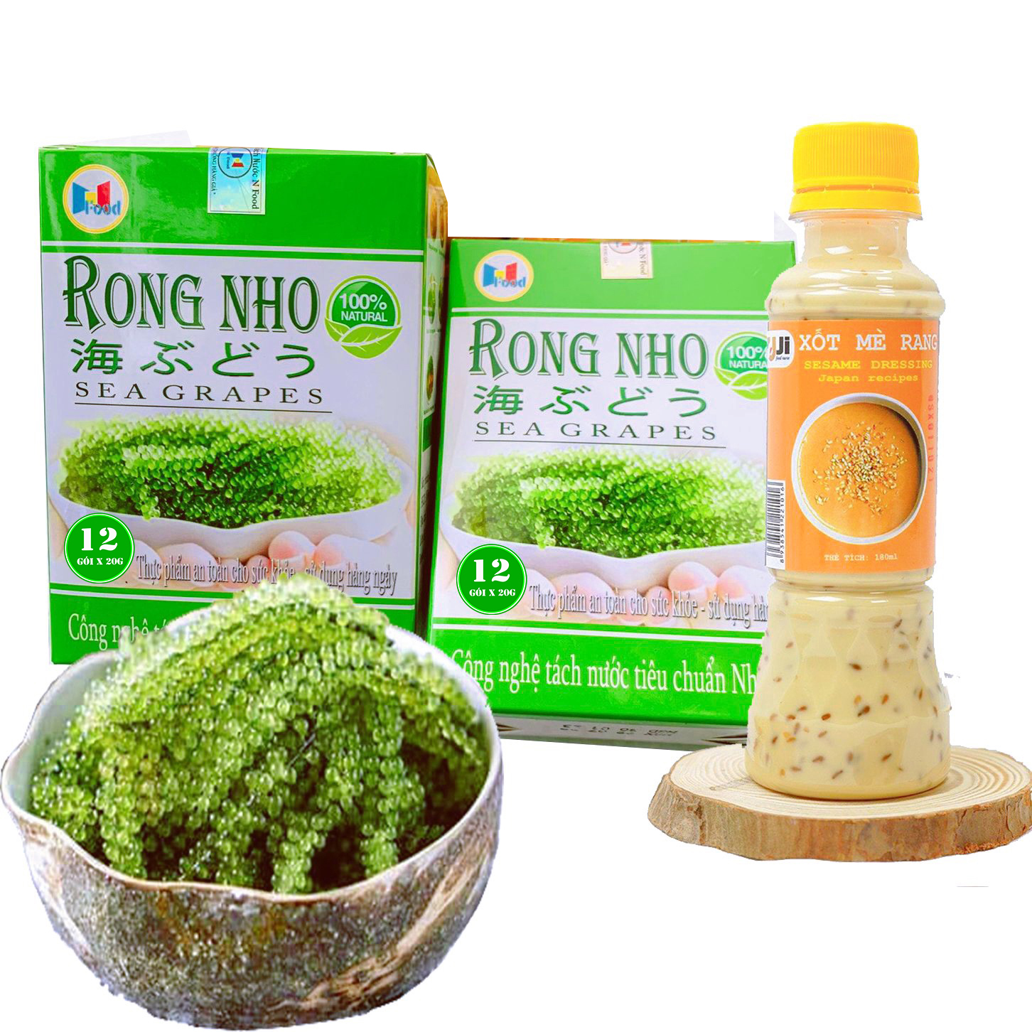 Rong nho tách nước hộp 12 gói x 20gram 240gram