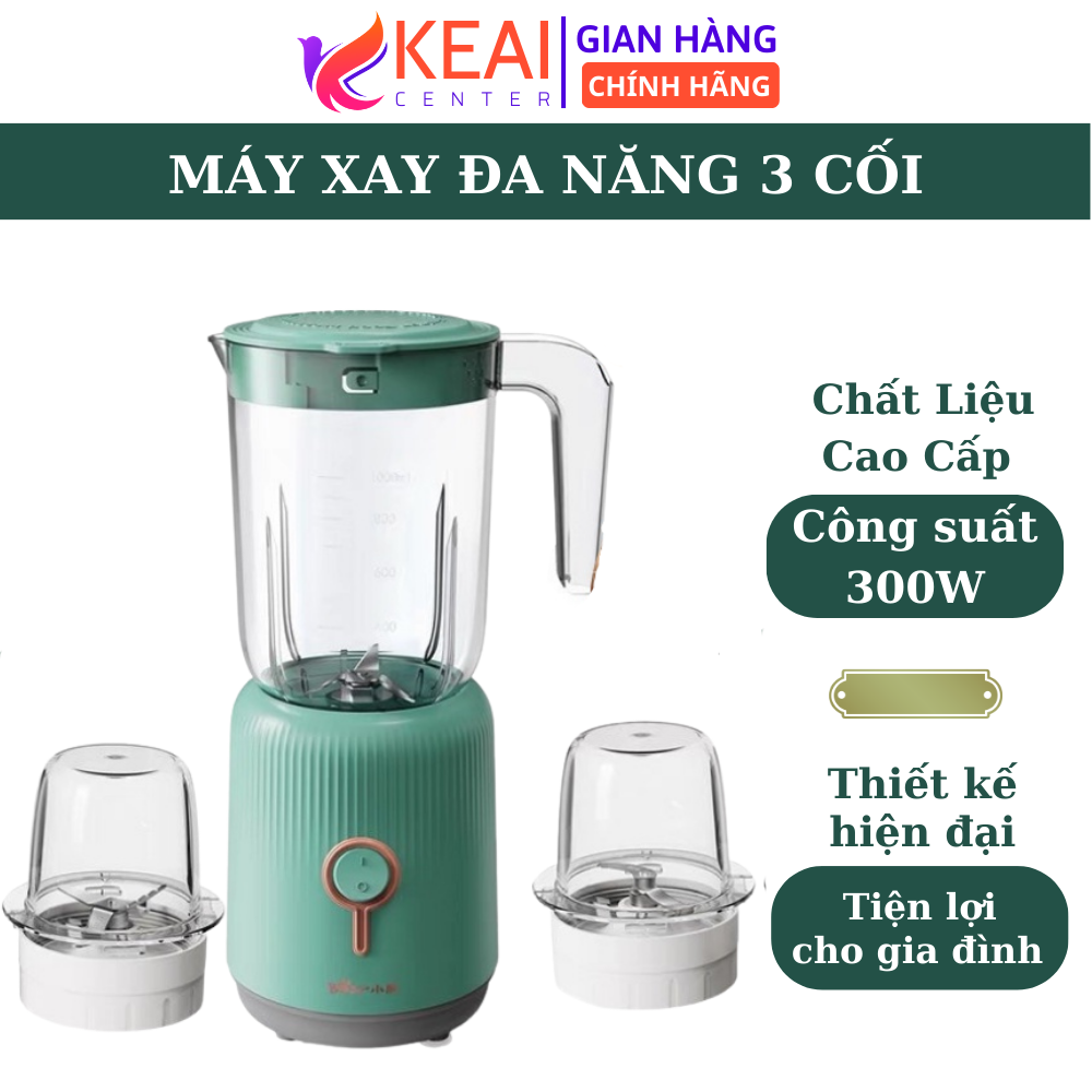 Máy xay đa năng 3 cối - máy xay sinh tố đa năng xay thịt , ngũ cốc chất liệu cao cấp