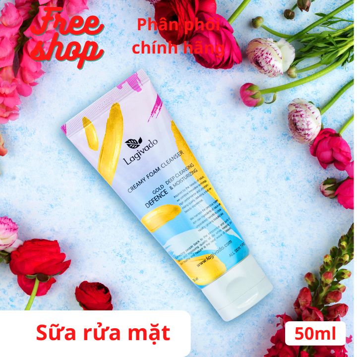 [HCM]Sữa rửa mặt Lagivado Creamy Foam Cleanser giúp làm sạch làn da  sáng da dành được cho da nhạy cảm da dầu - 50ml