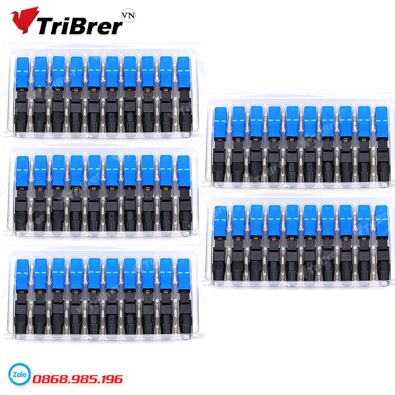 Combo 10-30-50 fast connector - đầu nối sợi quang chuẩn sc/upc | đầu nối quang nhanh fast connect chất lượng