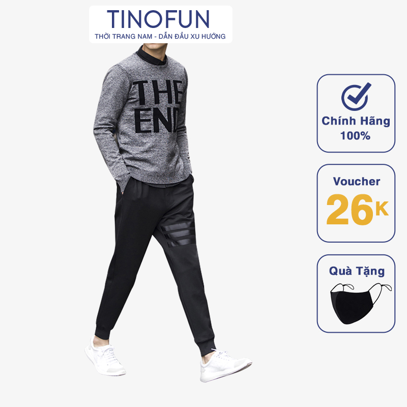 Quần jogger thể thao nam đẹp TINOFUN FREESHIP mã TT27-Q dáng thun trơn bó ống đẹp cá tính