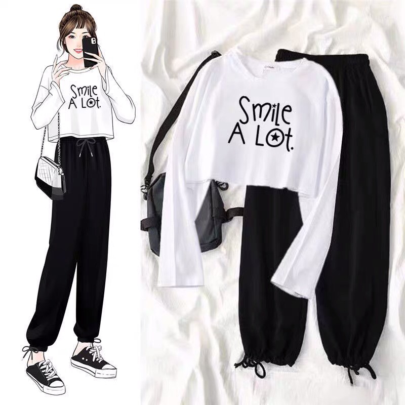 SẢ HÀNG SET ÁO SMILE A LOT KÈM QUẦN CHUN GẤU