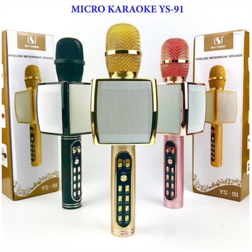 [HCM]Mic hát karaoke bluetooth không dây kèm loa YS-91 Micro karaoke bluetooth YS 91 Micro karaoke không dây YS-91 Micro karaoke gia đình khong day cho điện thoại hot tình yêu âm nhạc