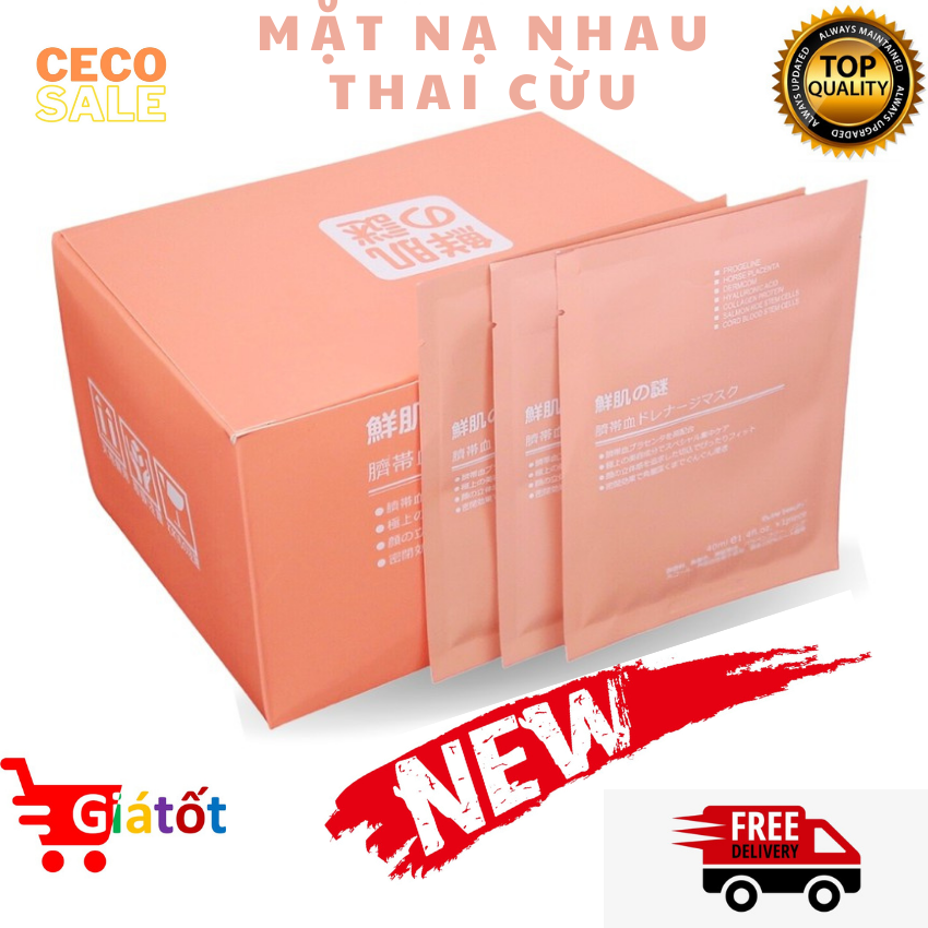 [ GIẢM MẠNH HCM][MUA 5 TẶNG 1] Mặt Nạ Nhau Thai Cừu Tế Bào Gốc Mặt Nạ Dưỡng da Công nghệ Nhật Bản - Ceco -Dưỡng Ẩm Trắng Da Chăm sóc da Tái Tạo Da Cho làn da Sáng Mịn Trẻ Trung Mỹ phẩm Nội Địa Trung Claura Beauty