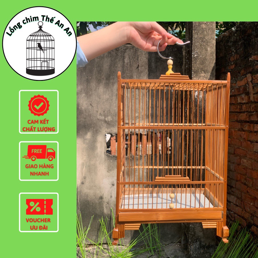 Khung lồng chim tự ráp cho chim khuyên hút mật ốc mít vuông cao bằng trúc lồng chim thế an an